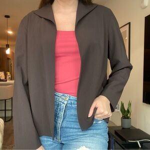 Eileen Fisher Dark Brown Blazer Jacket